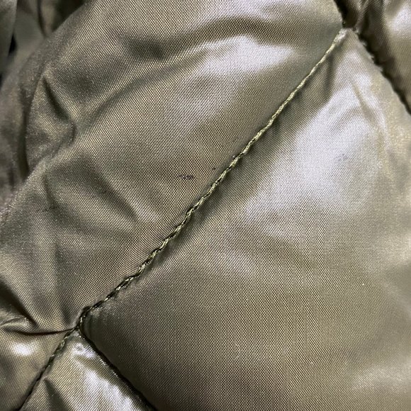 H&M Studio Fall 2015 AW15 Khaki Olive Green Quilted Bomber Jacket Size 4 - Picture 13 of 16